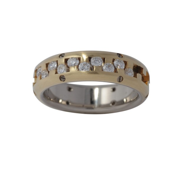 Juwelier Wittig Ring 55 - Gold 585 - bicolor - Diamanten 0,45ct / 00016078