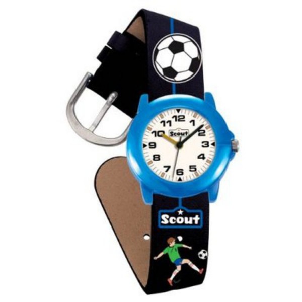 Scout Kinderuhr - Crystal Fußball - blau/schwarz / 280305000