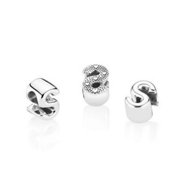 Pandora Bead - Silber - Charm letter S / 797473