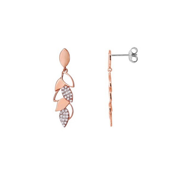Xenox Ohrhänger - Sterlingsilber Zirkonia - rosé / XS2563R