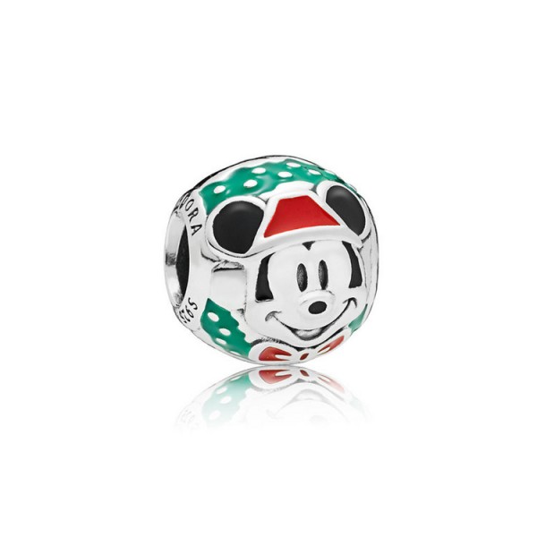 Pandora Charm Disney - Santa Mickey Charm - Silber / 797502ENMX