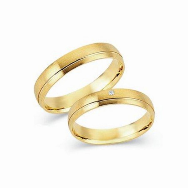 Schwarz Eheringe - Gold Diamant - div. Legierungen / SW132