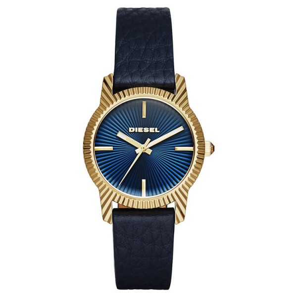 Diesel Uhr Dame - Bitty - Leder blau goldfarben / DZ5514