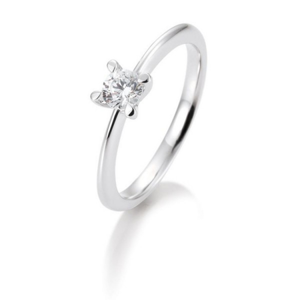 Saint Maurice Ring - Weißgold 585 - Brillant Solitair 0,20ct / 4105635.0