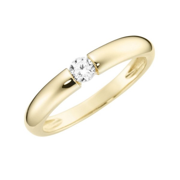 Juwelier Wittig Ring 56 - Gelbgold 375 - Spannring Zirkonia / 93011740560