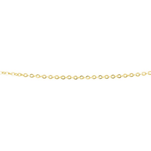 Ernstes Design Halskette - Edelstahl gold - Spiegelanker Ø 1mm / AK17