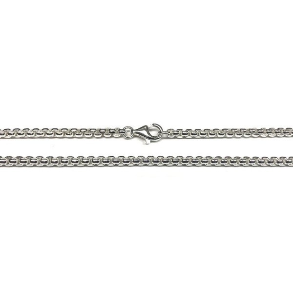 Basics Silver Halskette 50 cm - Sterlingsilber - Venezianerkette / 6037 121-50