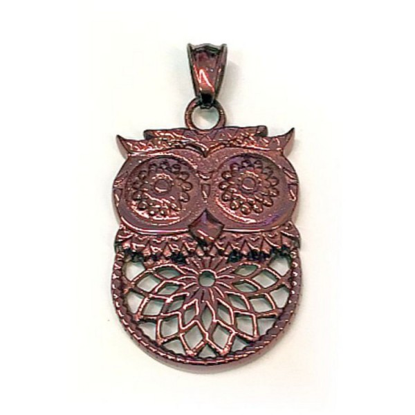 Traumfänger Anhänger - Edelstahl - Eule - bronze / TF10MBR