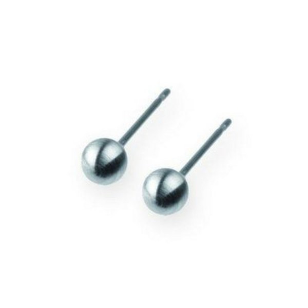 Ernstes Design Ohrstecker - Edelstahl - Kugel 4 - silberfarben / E184