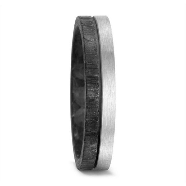 Titanfactory Ring 62 - Carbon Titan - schwarz silber / 52519-001-000-N200
