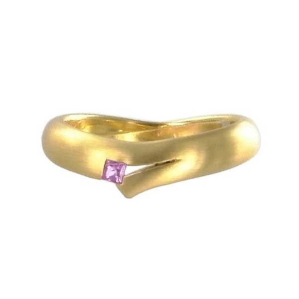 Juwelier Wittig Ring 62 - Gelbgold 750 - Rubin Carrée / 750-9-4