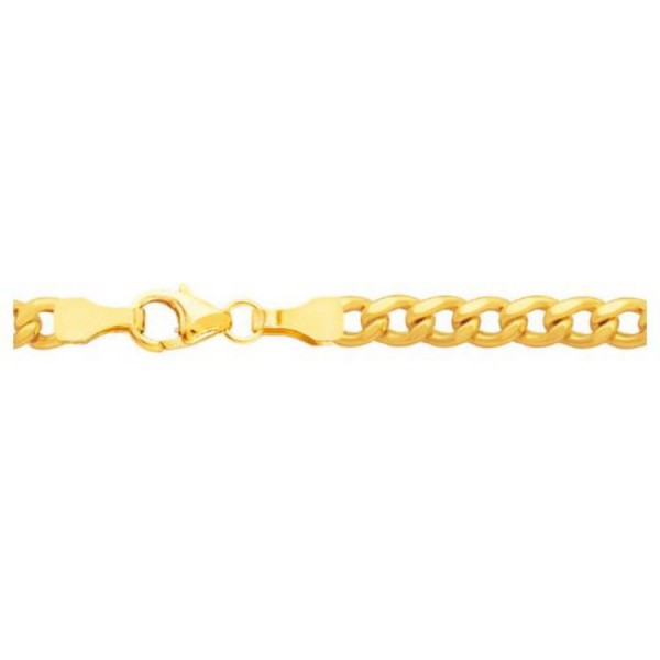 Juwelier Wittig Halskette - Gelbgold 585 - Panzer hohl 50 cm / 585-14-209