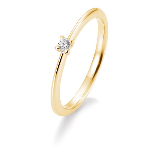Saint Maurice Ring - Gelbgold 585 - Brillant 0,05ct Hsi / 41-05632-0-G