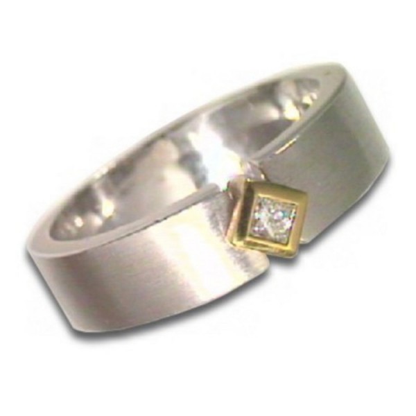 Juwelier Wittig Ring 63 - Gold 585 - bicolor - Diamant 0,095ct / 00016353