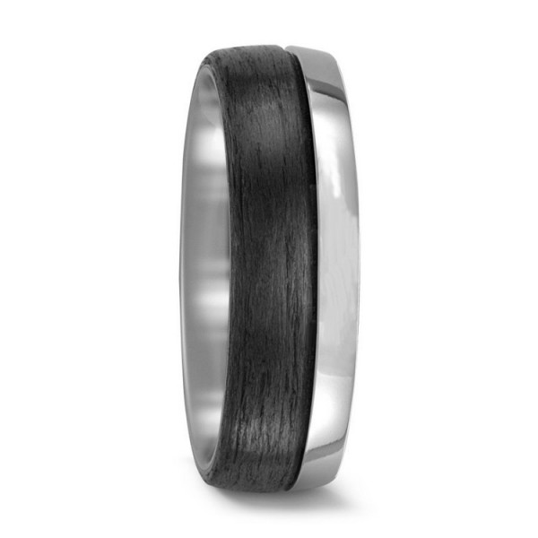 Titanfactory Ring 69 - Carbon Titan - schwarz silber / 52477-000-000-2050