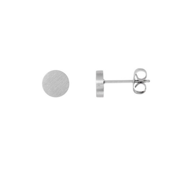 Xenox Ohrstecker - Edelstahl - Kreisform - silberfarben / X2604