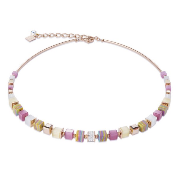 Coeur de Lion Collier - GeoCube - Rosa Gelb - Stahl rosé / 4963101901