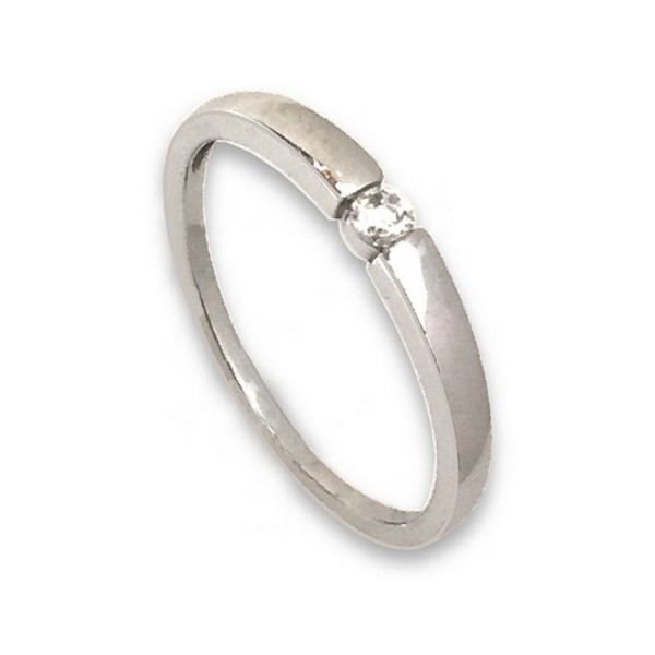 Basics Gold Ring 52 - weißgold - Gold 333 8K Zirkonia / 675304052