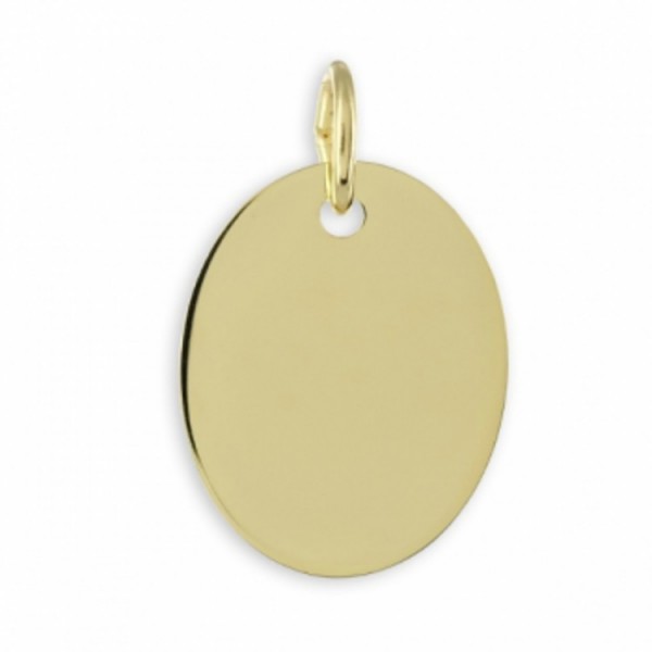 Basics Silver Anhänger - Gelbgold 333 - Gravurplatte oval / 1780
