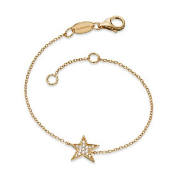 Engelsrufer Armkette - Sterlingsilber Zirkonia - Stern - gold / ERB-LILSTAR-ZI-G
