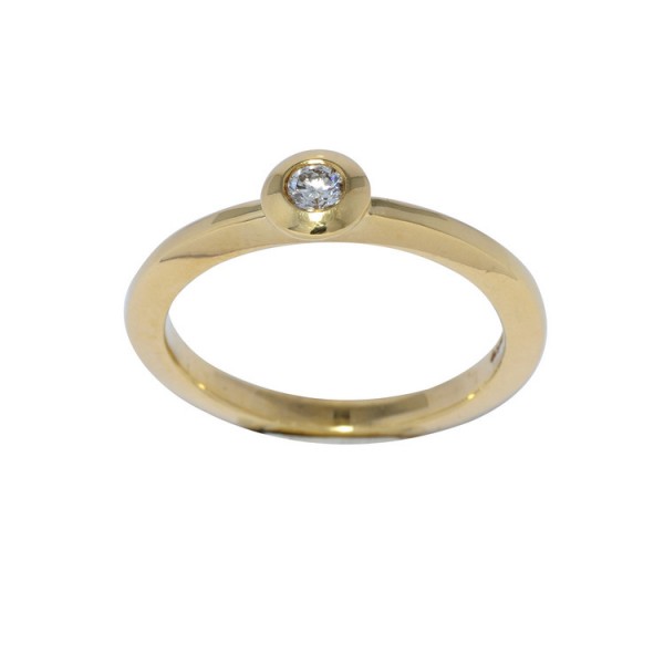 Juwelier Wittig Ring 56 - Gelbgold 585 - Brillant 0,11ct / PD1-213