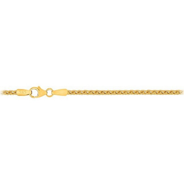 Juwelier Wittig Halskette - Gold 585 14K - Zopf 45 - goldfarben / KAR.0030.G5G.K0450