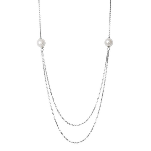 Xenox Collier - Velvet Garden - Doppelkette Silber Perle / XS5366