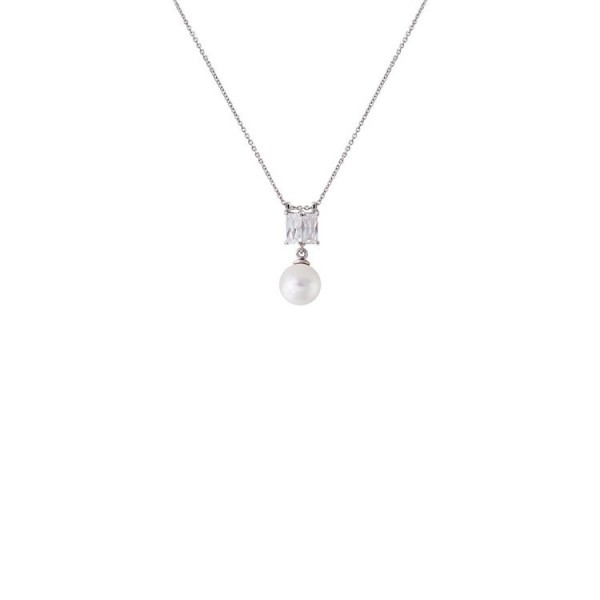 Xenox AnhängerKette - Silber - Zirkonia Kunstperle weiß / XS5304
