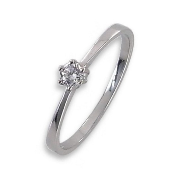 Basics Gold Ring 52 - Weißgold 333 - syn. Zirkonia / 674837054