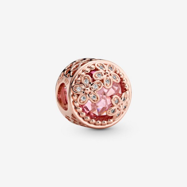 Pandora Bead - Rose - Charm rosa Gänseblümchen / 782055C01
