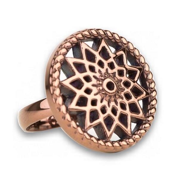 Traumfänger Ring 56 - bronze - Edelstahl - Stern / TFR0156BR