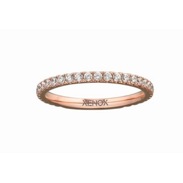 Xenox Ring - rosé - Zirkonia Edelstahl / X2300