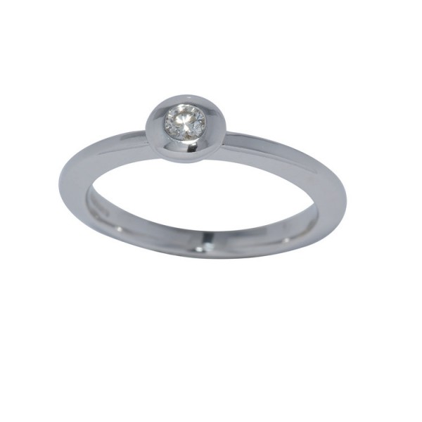 Juwelier Wittig Ring 56 - Weißgold Gold 585 - Brillant 0,11ct / PD1-211