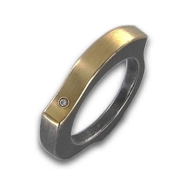 Juwelier Wittig Ring 55 - bicolor - Sterlingsilber Brillant / 3-466-0