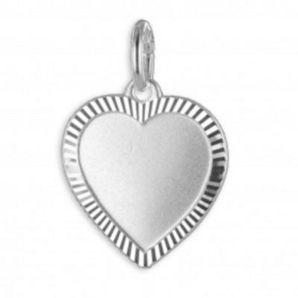 Basics Silver Anhänger Gravurplättchen Herz Sterlingsilber / 6748