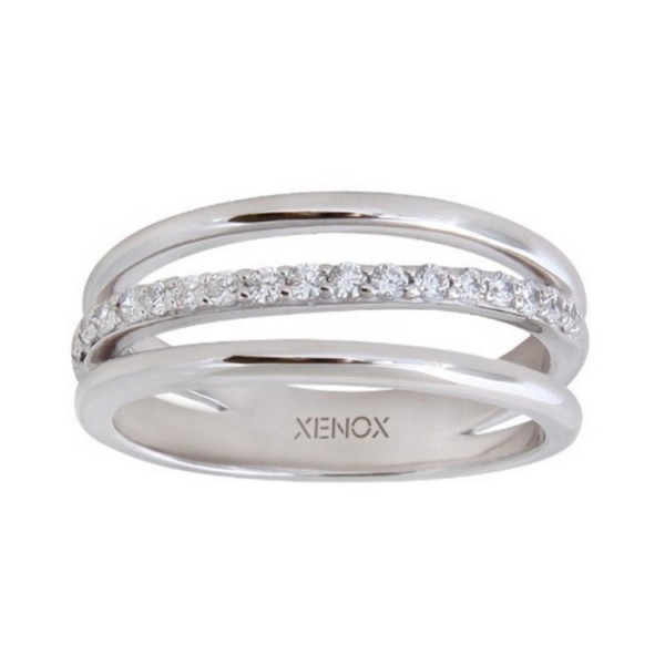 Xenox Ring 54 - silberfarben - Sterlingsilber Zirkonia / XS3138/54