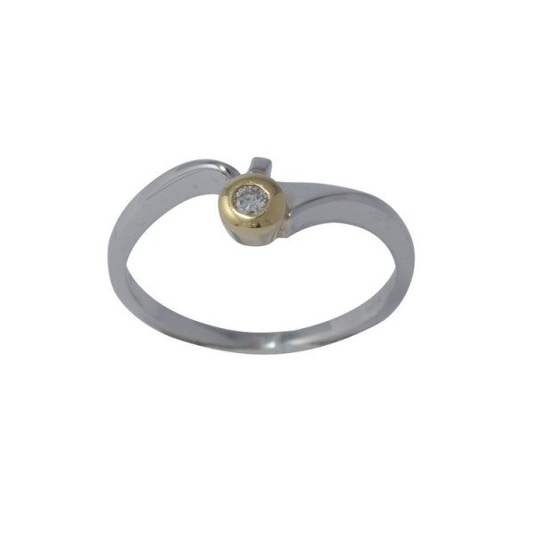 Juwelier Wittig Ring 53 - Weißgold 585 - Brillant 0,04ct / WI2-384