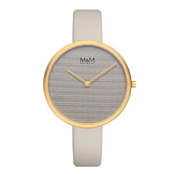 M&M Germany Uhr Dame - Basic Line 40 - goldfarben beige / M11954-818