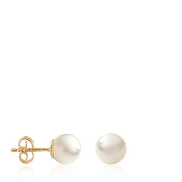Hesse Ohrstecker - Gelbgold 585 - Akoya-Zuchtperle 6,5mm / 310.0352