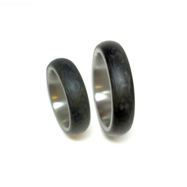 Meilenstein Partnerringe - Edelstahl Carbon - grau/anthrazit / 3529-66