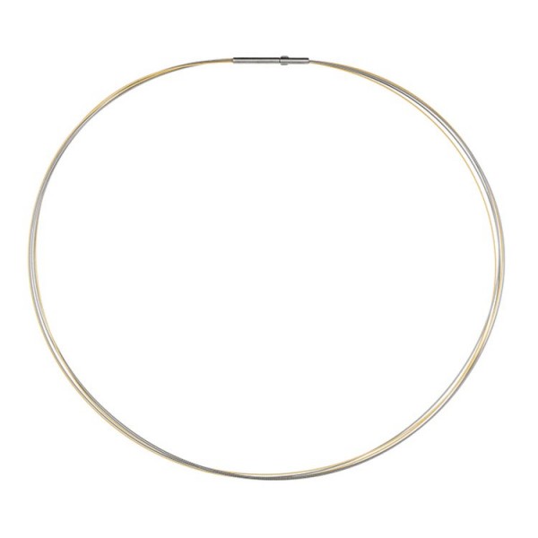 Ernstes Design Halskette - 42cm - Edelstahl - Drahltseil bicolor / DS5C.BI.42