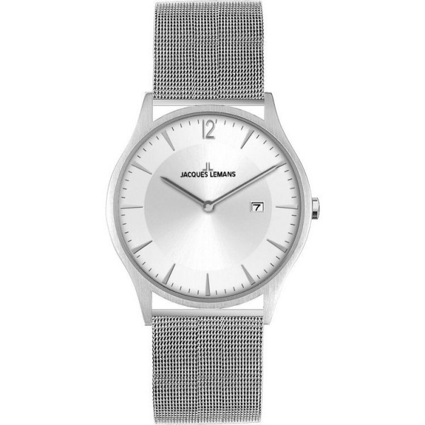 Jacques Lemans Uhr - 1-2028E - Stahl - Milaneseband Silberfarben / 1-2028E