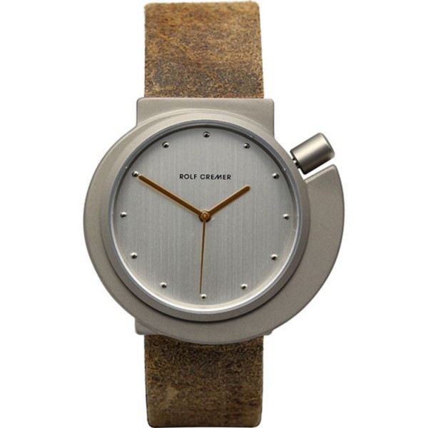 Rolf Cremer Uhr - Spirale - Titan - Leder braun antik / 492342