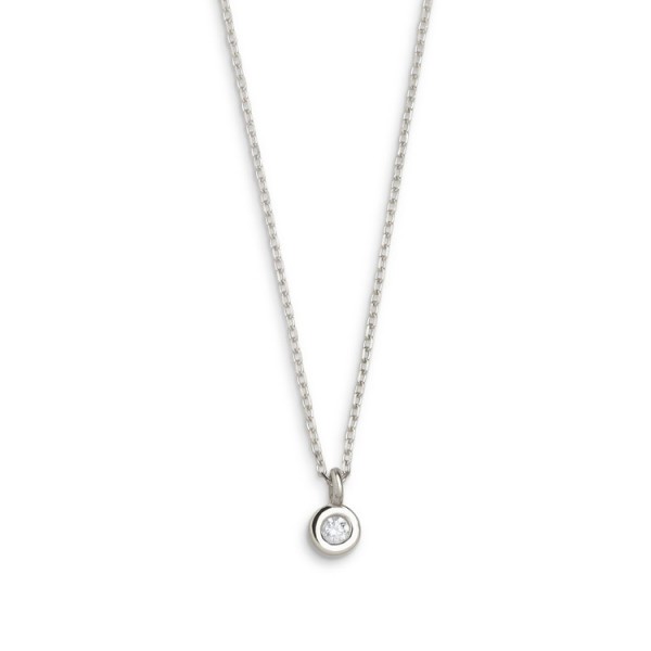 Xenox Fine AnhängerKette - Weißgold 375 - Diamant 0,02ct / XG4050/45