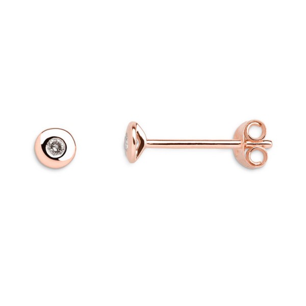 Xenox Fine Ohrstecker - Roségold 375 - Brillanten 0,04ct / XG4051R