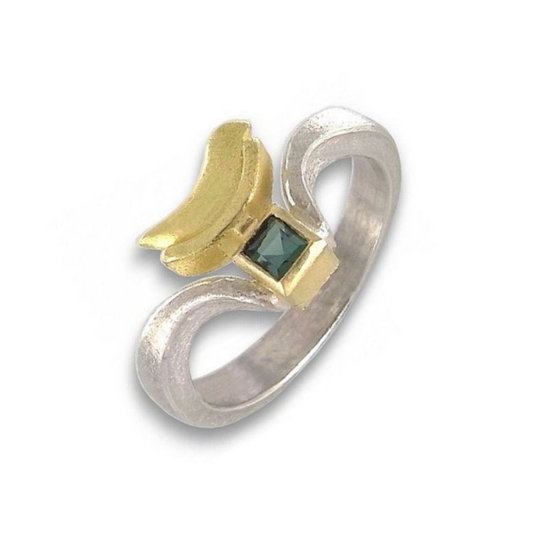 Juwelier Wittig Ring 54 - Gold 750 18K Sterlingsilber Turmalin / pb1536