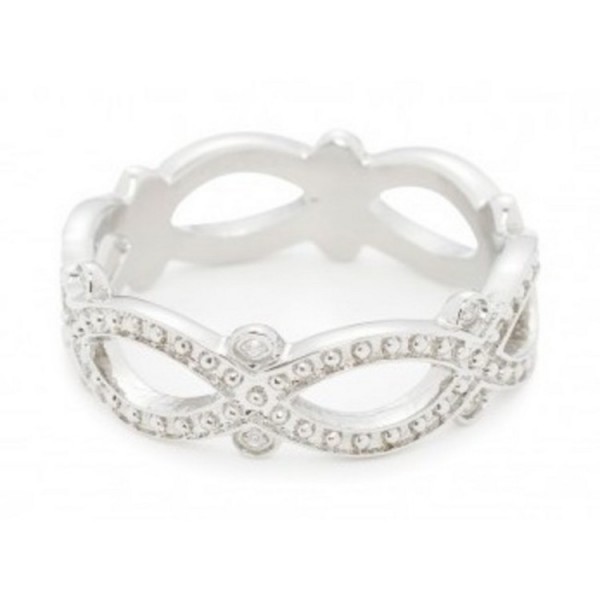 Leonardo Ring 60 - silber - Edelstahl Kristall - Infinito / 015689