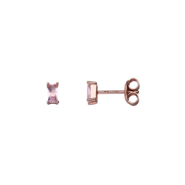 Xenox Ohrstecker - Silber rosé - Spotlight eckig rose / XS1953RR