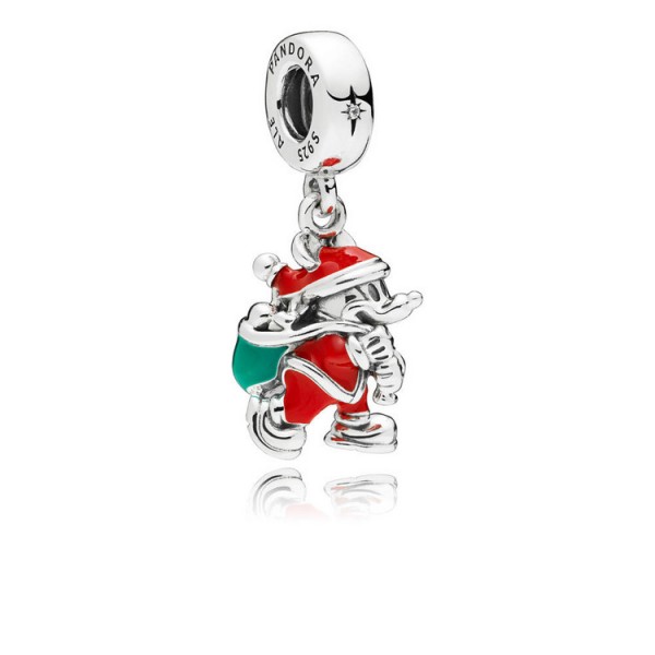 Pandora Charm Disney - Santa Mickey Anhänger - Silber / 797501ENMX