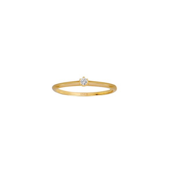StarDiamant Ring 54 - Gold 585 14K Diamant 0,03ct - goldfarben / D819/G